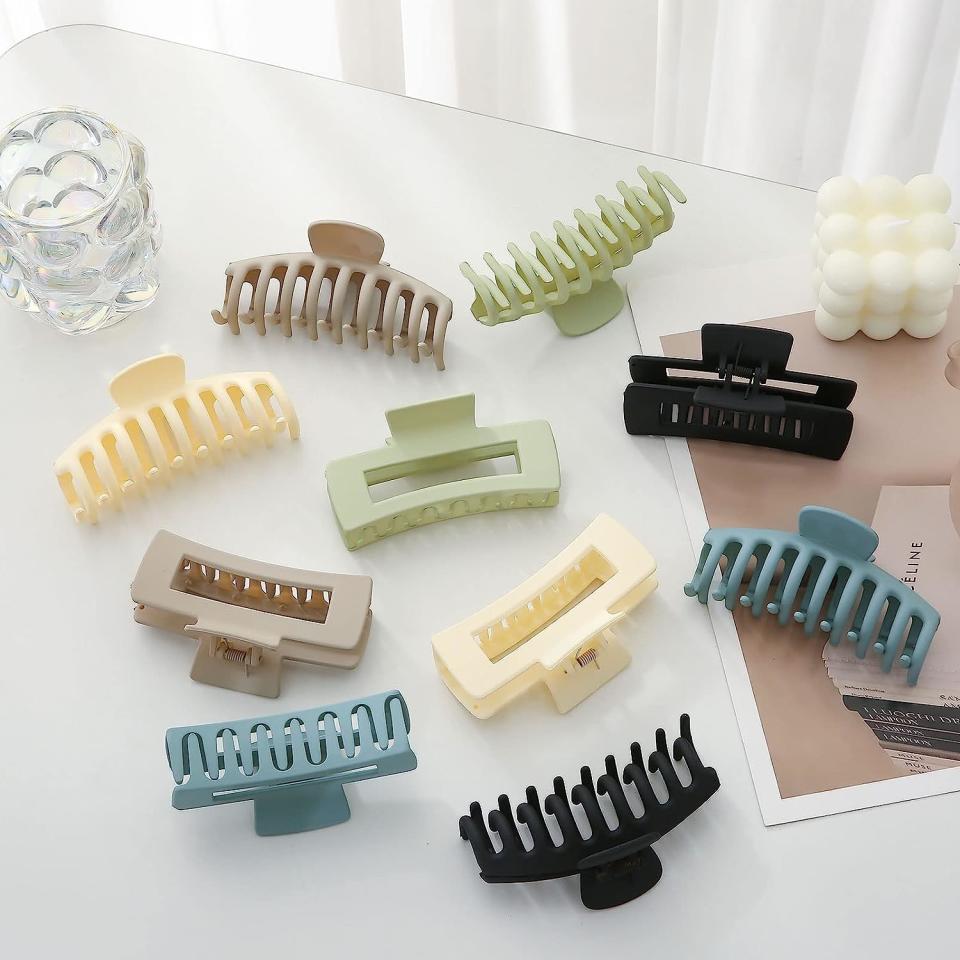 10 Pack Hair Claw Clips (Photo via Amazon)