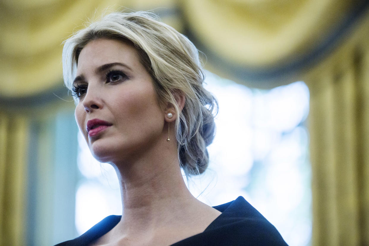 Ivanka Trump posts sympathetic message about California fires, internet compares it to her fathers message. (Photo: Zach Gibson/Bloomberg via Getty Images)