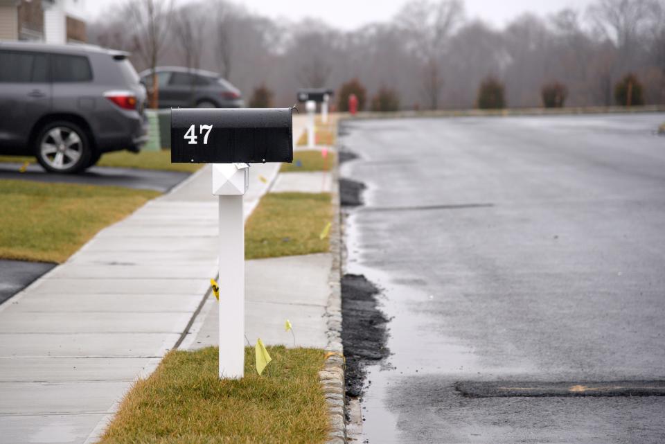 Mailboxes in Manalapan Crossing on March 3, 2024 in Manalapan, New Jersey.