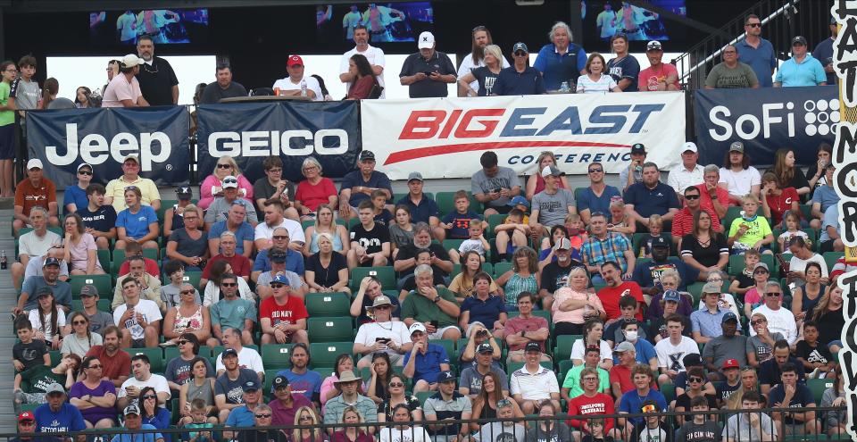 It's a very good crowd at Prasco Park for the first day of the Big East tournament, Thursday, May 25, 2021.