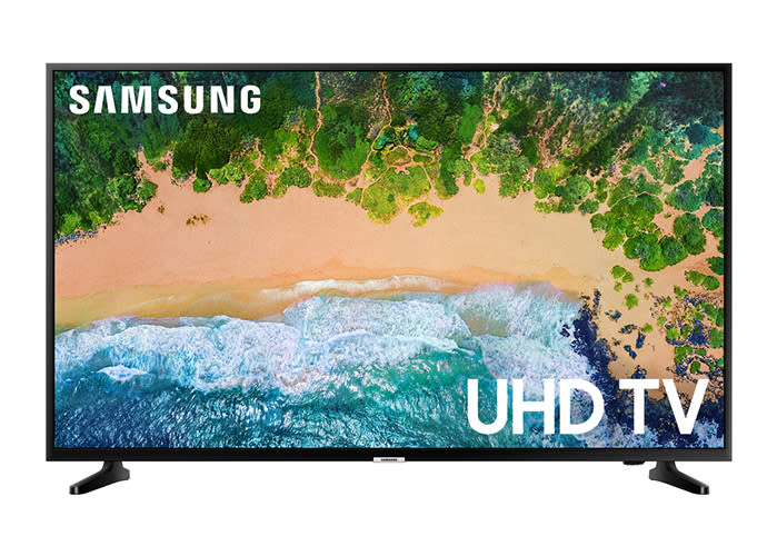 <a href="https://fave.co/2Afw5My" rel="noopener" target="_blank" data-ylk="slk:Samsung 43″ Class 4K (2160P) Ultra HD Smart LED TV UN43NU6900;elm:context_link;itc:0;sec:content-canvas" class="link ">Samsung 43″ Class 4K (2160P) Ultra HD Smart LED TV UN43NU6900</a> (Photo: Walmart)