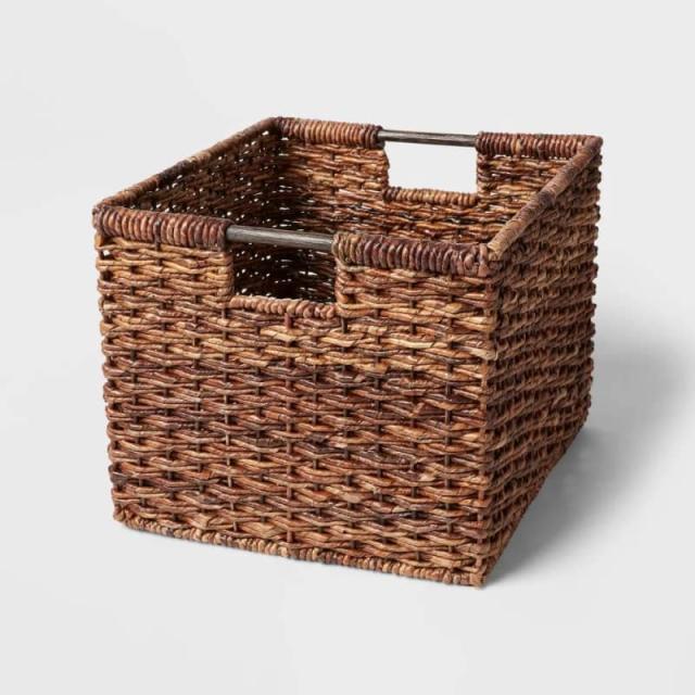 HENNEZ Firewood Basket Felt Storage Basket for Ikea Kallax Shelves