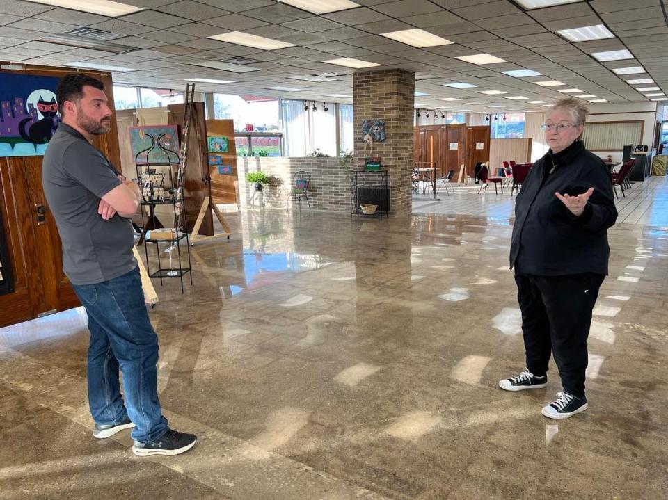 Neil Weakland and Vicki Boatright are shown at the new Canton Creator Space, which is a new art gallery and studio on Market Avenue SW in downtown Canton. A grand opening and holiday art event will be on Saturday.