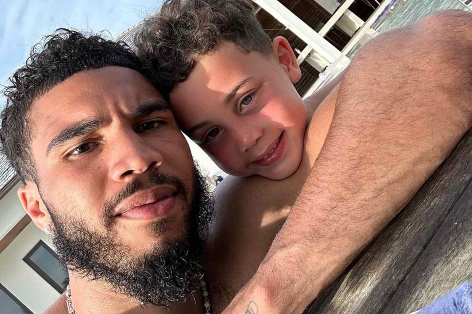 <p>Instagram/jaysontatum</p> Jayson Tatum and son Deuce