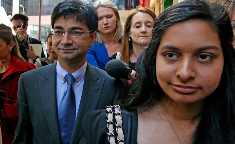 Lloyd Rayney at court with daughter Sarah Rayney in 2012. Picture: Nic Ellis/The West Australian