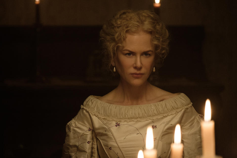 Directed by Sofia Coppola &bull; Written by Sofia Coppola<br /><br />Starring Nicole Kidman, Colin Farrell, Kirsten Dunst, Elle Fanning and Oona Laurence<br /><br /><strong>What to expect:&nbsp;</strong>Every Sofia Coppola movie is an event, but seeing her make a Southern Gothic horror deserves a phenomenon. "The Beguiled" reimagines the&nbsp;1971 Clint Eastwood&nbsp;drama about a Civil War invalid camping out at a rural all-girls' boarding school. Things get twisted enough for this lone gentlemen to cry out, "What have you done to me, you vengeful bitches?" Hell yes.<br /><br /><i><a href="https://www.youtube.com/watch?v=iBoLK5z_FHo" target="_blank">Watch the trailer</a>.</i>