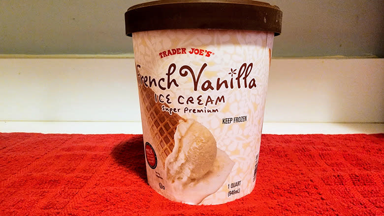 Quart of vanilla ice cream