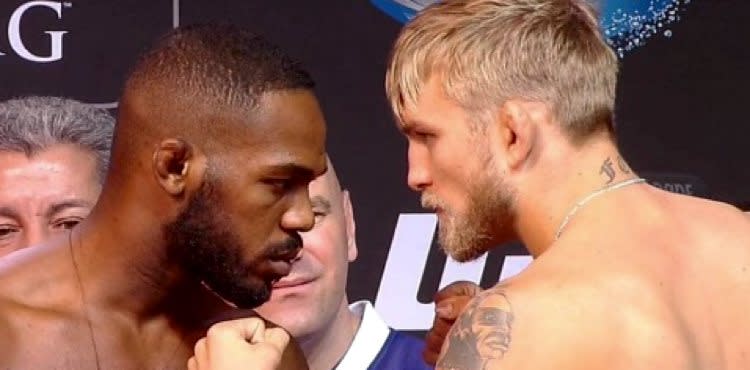 Jon Jones vs Alexander Gustafsson UFC 165 weigh-in