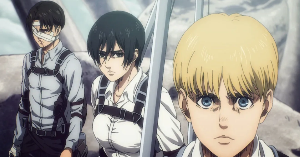 Las voces en español de Armin, Mikasa y Levi se acercan