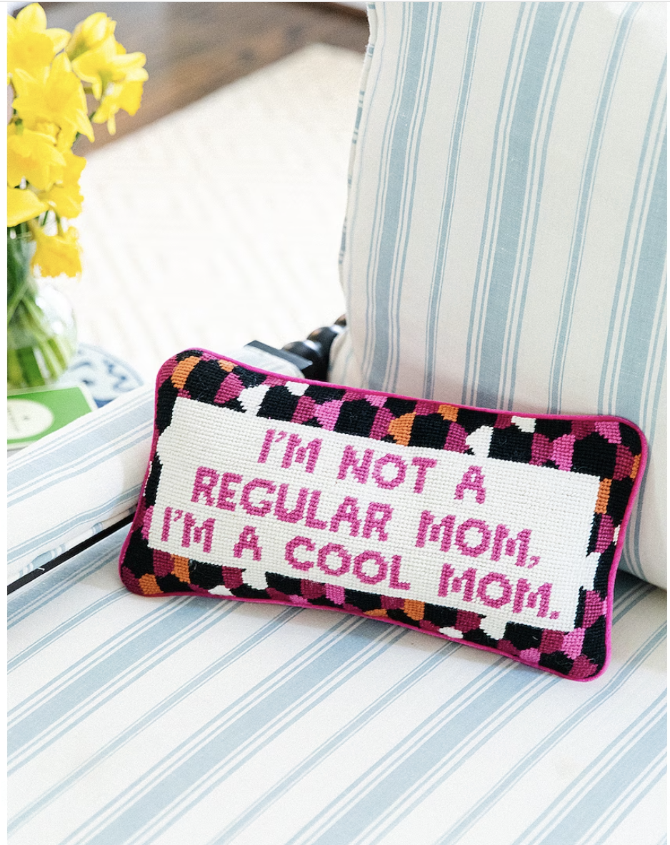 <p><a href="https://go.redirectingat.com?id=74968X1596630&url=https%3A%2F%2Fwww.revolve.com%2Ffurbish-studio-cool-mom-needlepoint-pillow%2Fdp%2FFSTU-WA28%2F&sref=https%3A%2F%2Fwww.thepioneerwoman.com%2Fholidays-celebrations%2Fgifts%2Fg42828178%2Fmothers-day-gifts%2F" rel="nofollow noopener" target="_blank" data-ylk="slk:Shop Now;elm:context_link;itc:0;sec:content-canvas" class="link ">Shop Now</a></p><p>'Cool Mom' Needlepoint Pillow</p><p>$108.00</p><span class="copyright">Revolve</span>