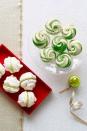 <p>These meringues are a surprising (and Christmas-y) flavor combination and are absolutely gorgeous to look at, as the cherry on top. </p><p><em><a href="https://www.womansday.com/food-recipes/food-drinks/recipes/a39729/peppermint-swirl-meringues-recipe-ghk1213/" rel="nofollow noopener" target="_blank" data-ylk="slk:Get the recipe;elm:context_link;itc:0;sec:content-canvas" class="link ">Get the recipe</a>.</em></p>