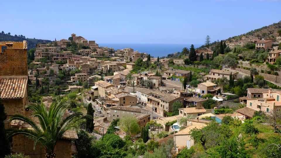 cityscape on sunny day, deia, mallorca