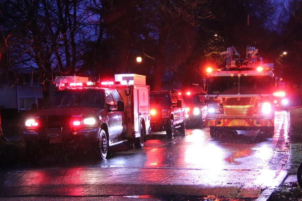 Vancouver fire crews found an individual seriously injured following a fire in an apartment on Nanaimo Street.  (Shane MacKichan - image credit)