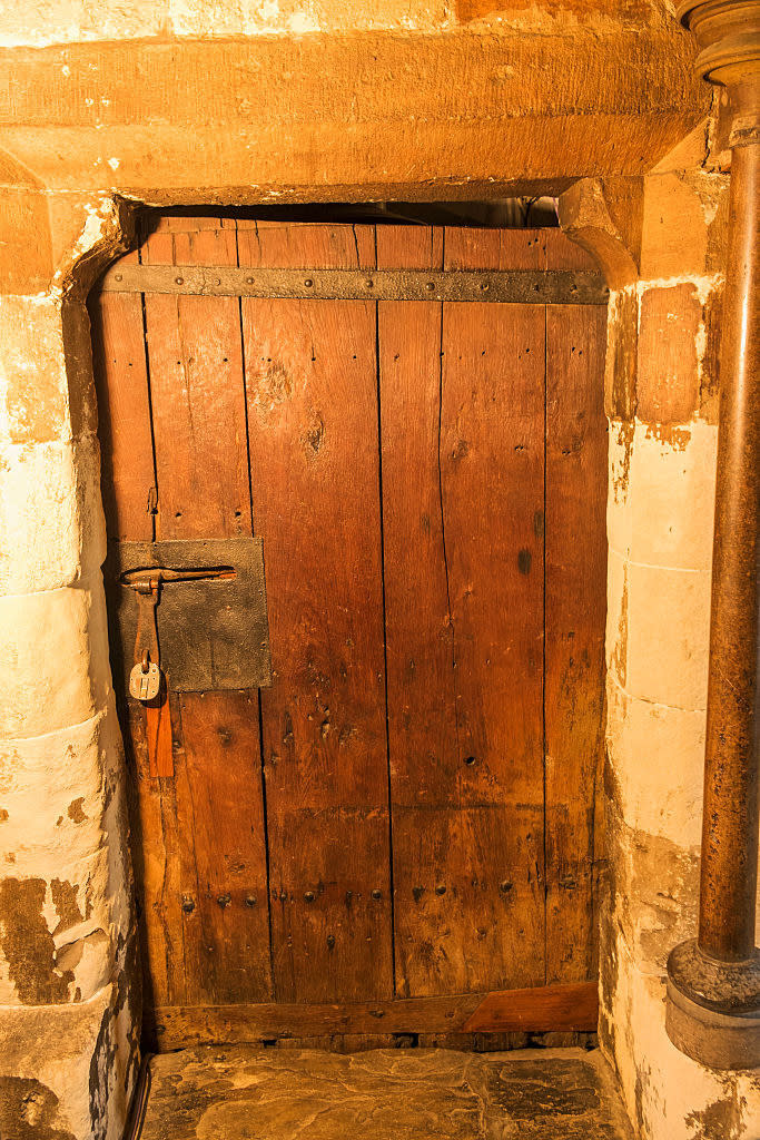 A very old wooden door