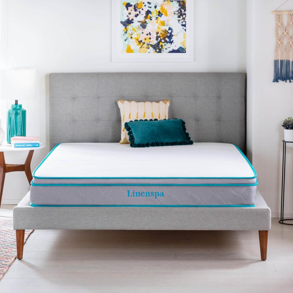 LinenSpa AlwaysCool hybrid mattress, bedroom makeover