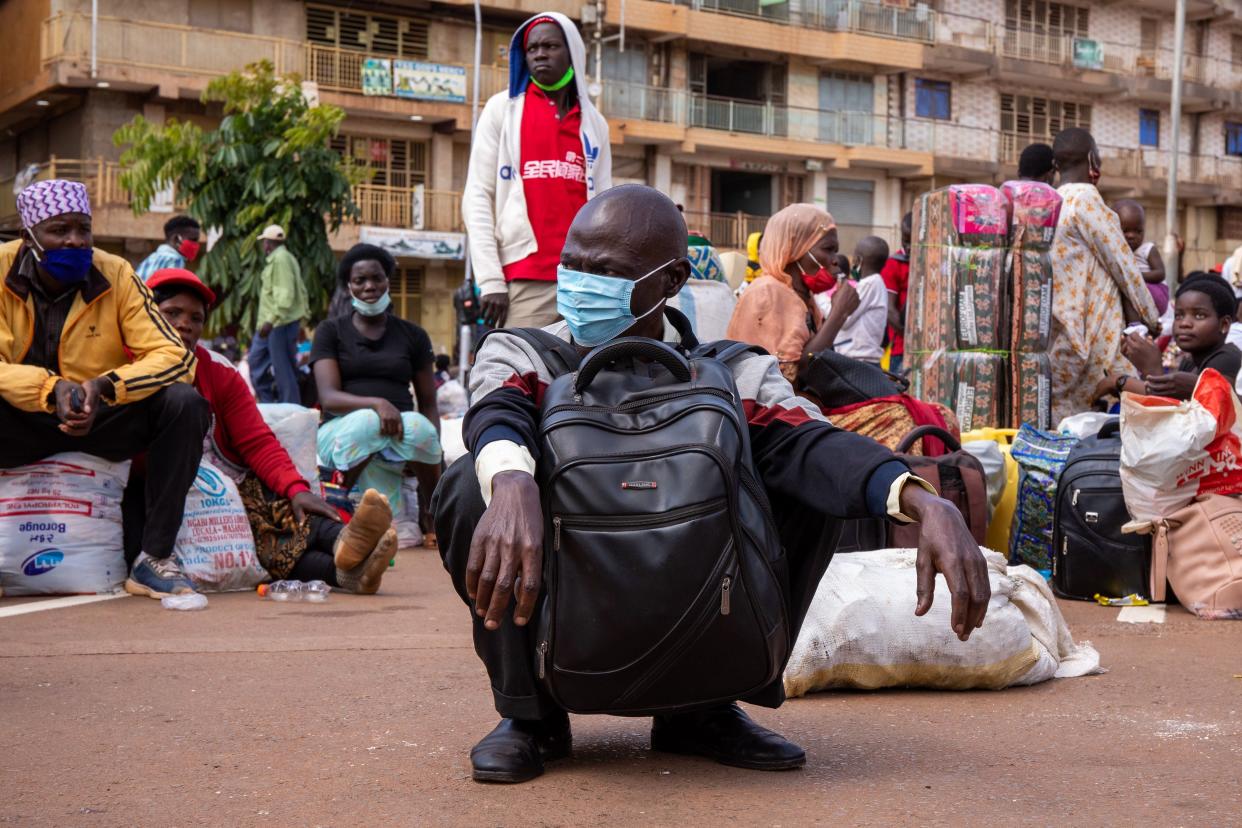 Traveller in Namirembe Bus Park, Uganda  (AFP via Getty Images)