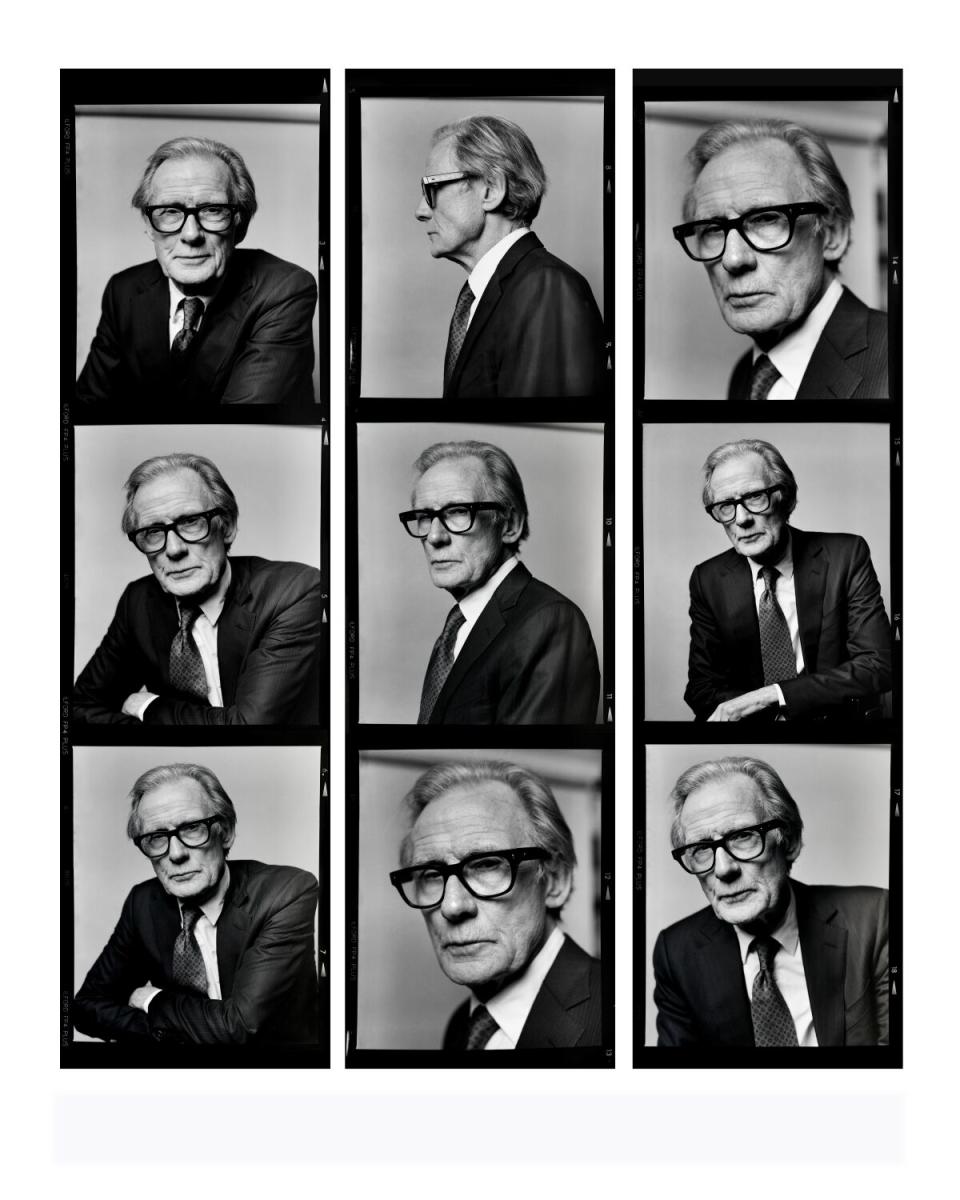 A contact sheet of Bill Nighy