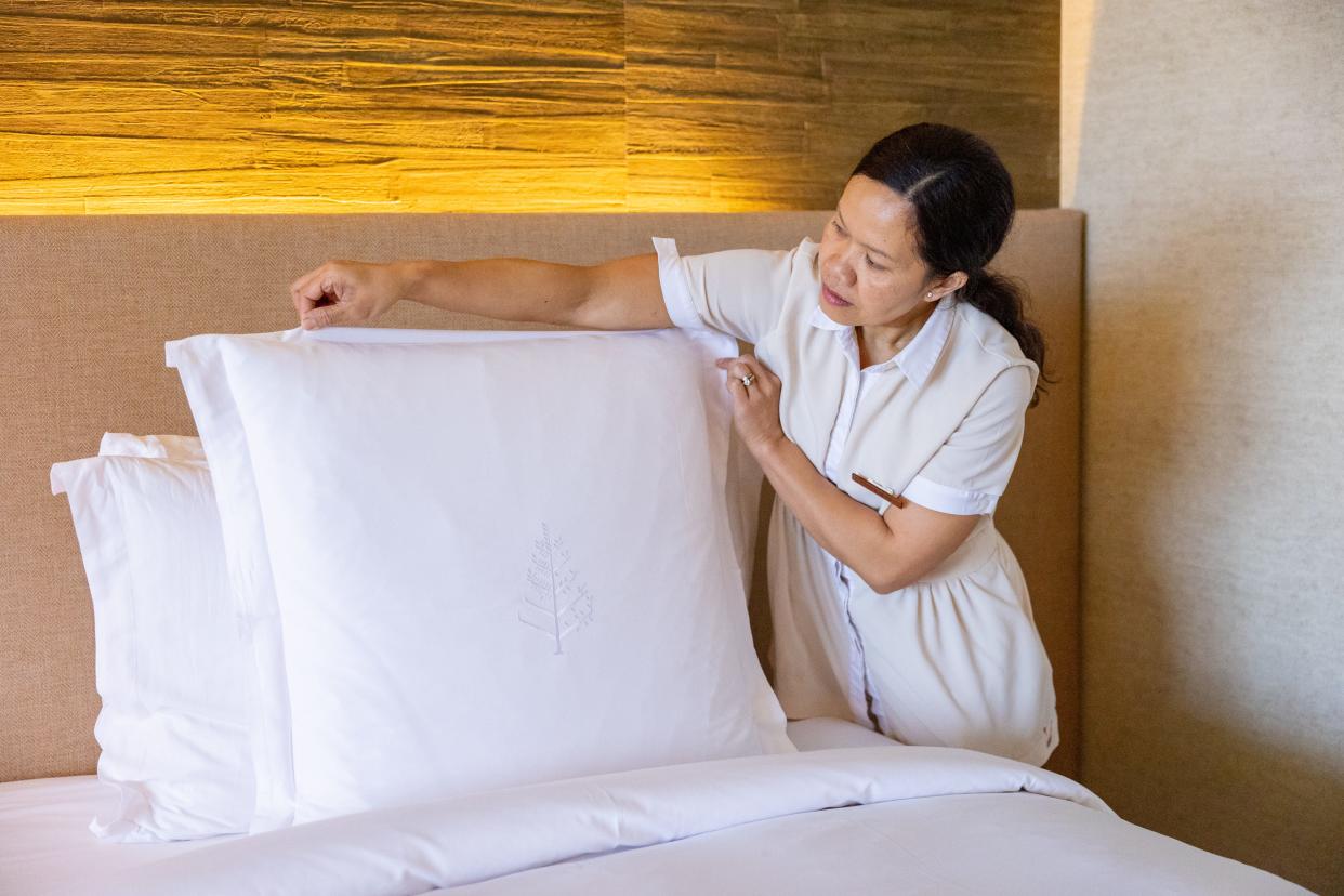 Four Seasons housekeepers can strip and remake a bed in the blink of an eye.