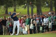 Jordan Spieth of the U.S. hits on the 17th fairway during first round play of the 2018 Masters golf tournament at the Augusta National Golf Club in Augusta, Georgia, U.S., April 5, 2018. REUTERS/Brian Snyder