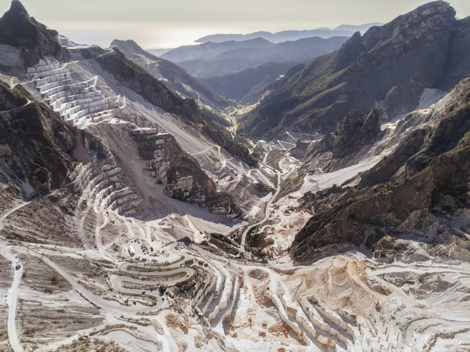 A view of Torano&rsquo;s "marble valley" in the Apuan Alps, one of Italy&rsquo;s most marble-rich areas.&nbsp;