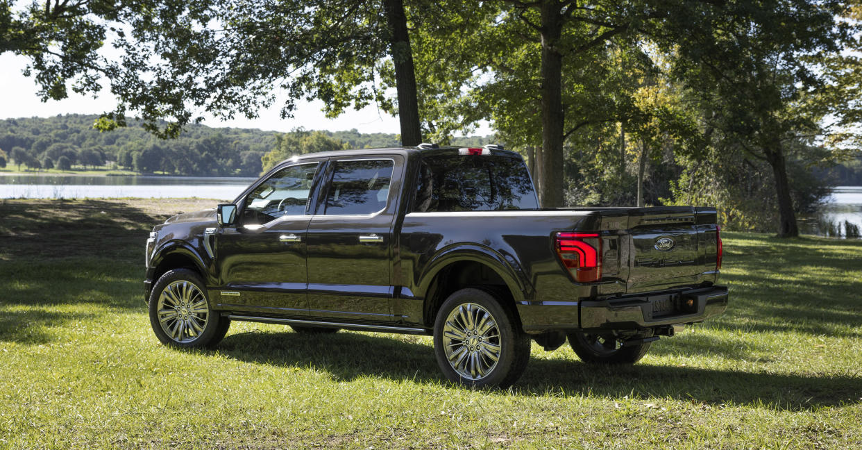 2024 Ford F-150 preproduction model with Ford accessories shown. Available early 2024. Actual production vehicle may vary.  Pro Access Tailgate available Spring 2024. 