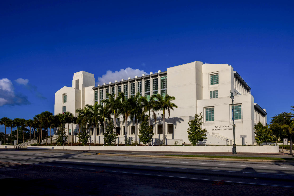 Alto Lee Adams Sr. U.S. Courthouse, where Judge Aileen Cannon is presiding over the case in which former President Donald Trump is accused of illegally retaining classified documents after leaving office, in Fort Pierce, Fla., on May 22, 2024. (Saul Martin