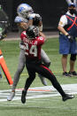 Detroit Lions wide receiver Kenny Golladay (19) makes the catch against Atlanta Falcons cornerback A.J. Terrell (24) during the second half of an NFL football game, Sunday, Oct. 25, 2020, in Atlanta. (AP Photo/Brynn Anderson)