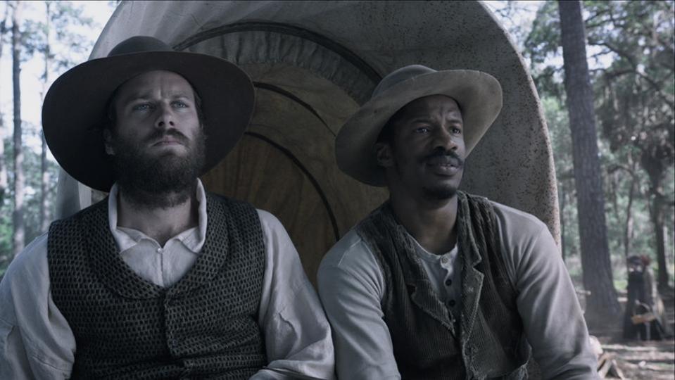 Hammer… with director Nate Parker in The Birth of a Nation (Credit: Fox)