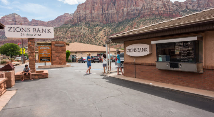 A photo of a zion bank 24 Hour Atm