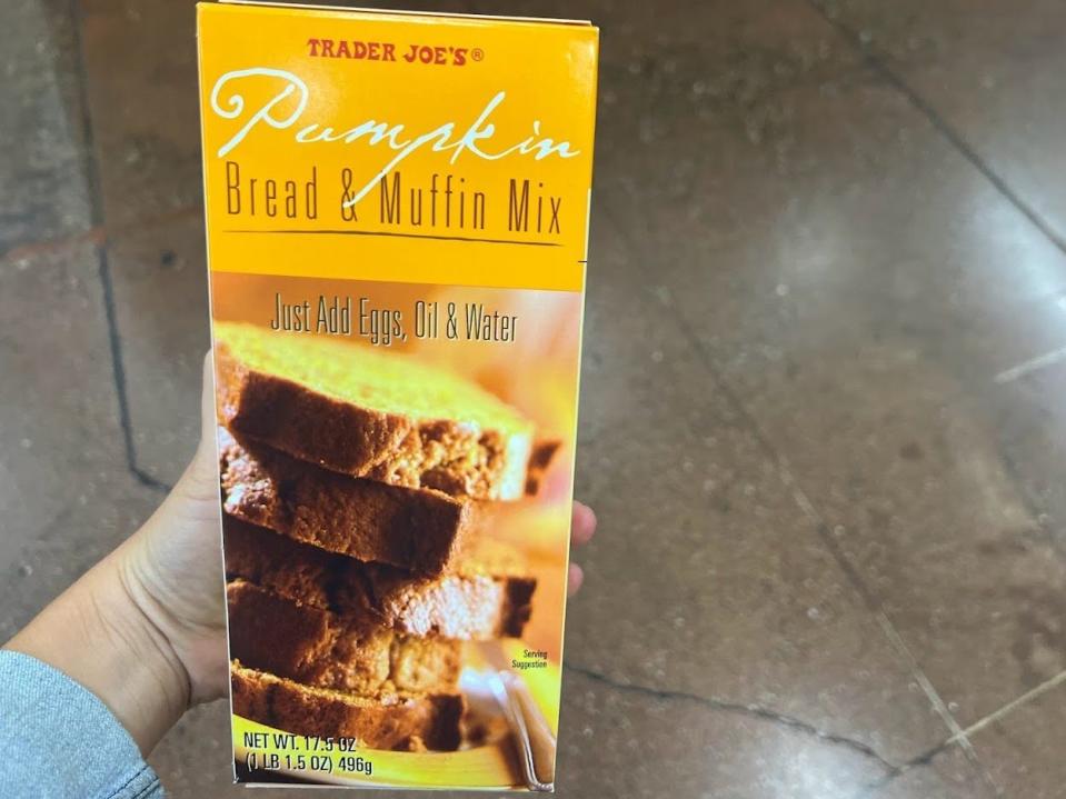 Trader Joe's pumpkin bread and muffin mix