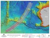 Eine Karte der australischen Regierung zeigt das Suchgebiet, in dem Flug MH370 vermutet wird. Foto: Australian Transport Safety Bureau (ATSB)