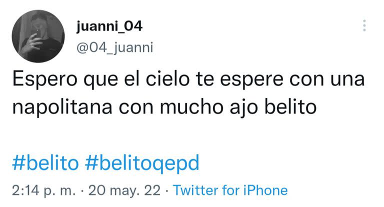 Las redes se llenaron de tristeza tras la muerte de Belito Rafael