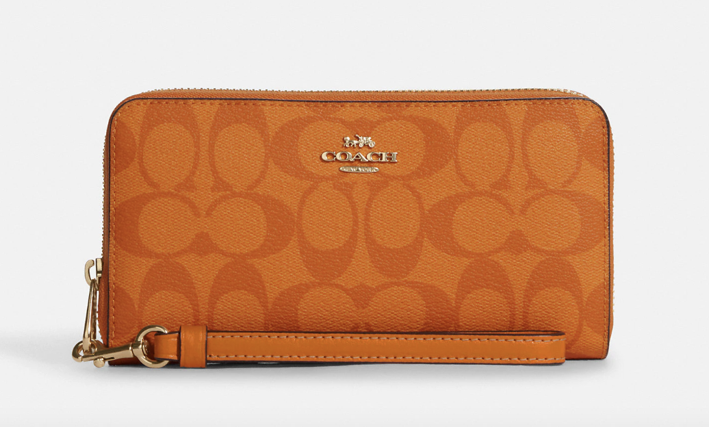 COACH®  Disney X Coach Accordion Zip Wallet In Signature Textile