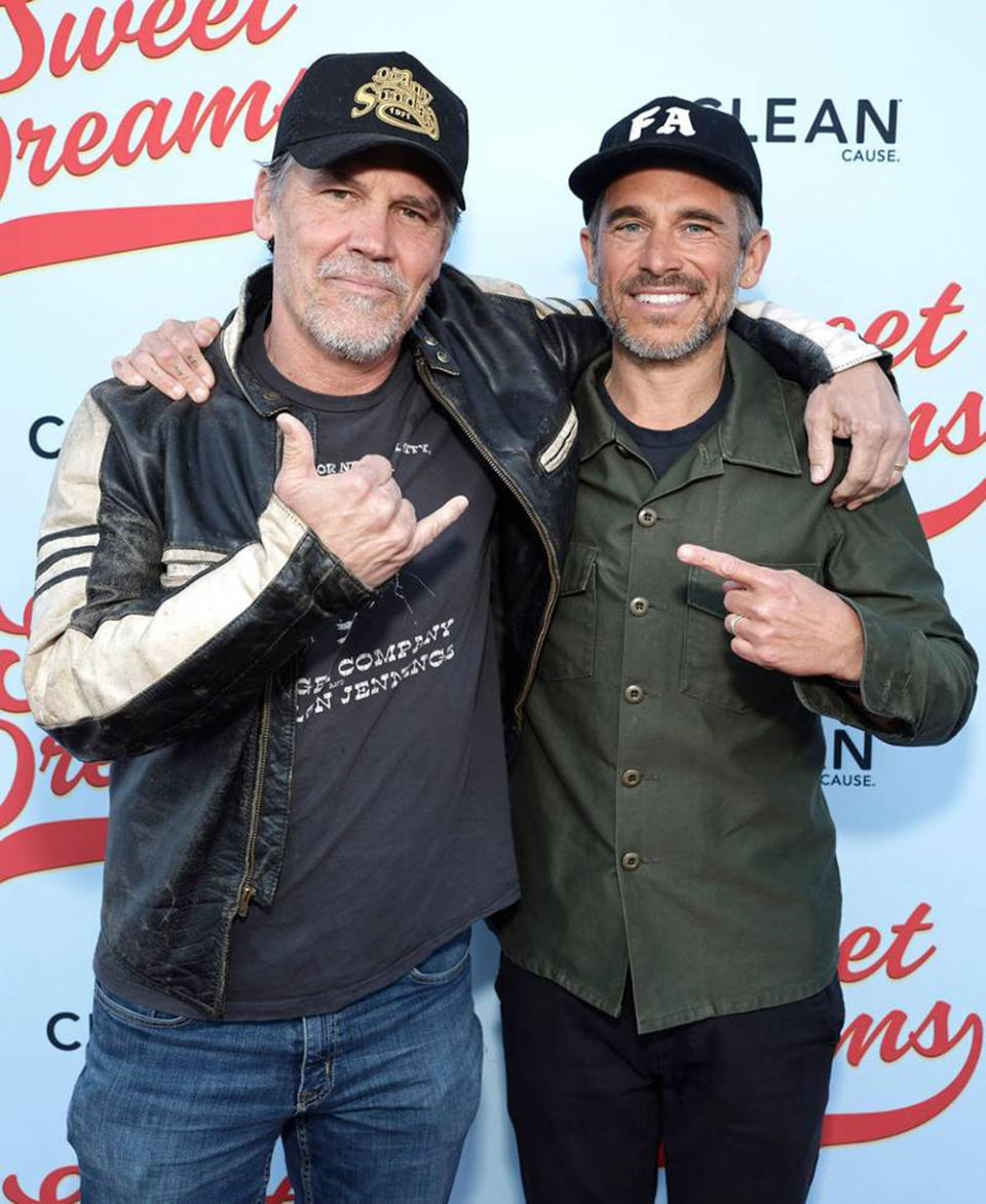 Josh Brolin and Lije Sarki attend the premiere of Paramount's Sweet Dreams at the Laemmle Royal in Santa Monica on April 1, 2024.