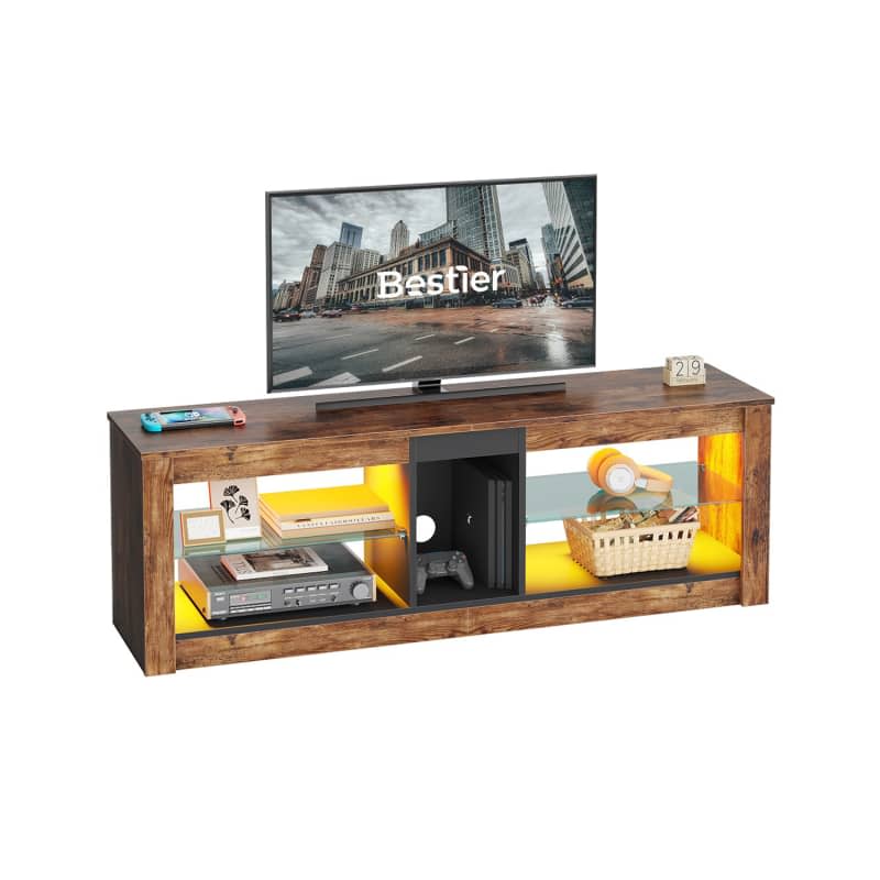 Bestier RGB TV Stand With LED Lights