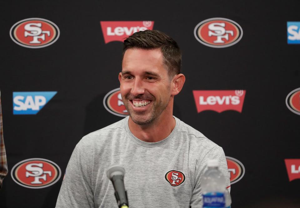 San Francisco 49ers coach Kyle Shanahan is coaching in his fourth NFC championship game.