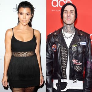 Kourtney Kardashian Travis Barker Hold Hands Date Night