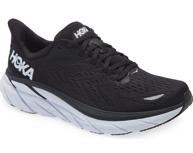 Hoka Clifton 8 Running Shoe in Black