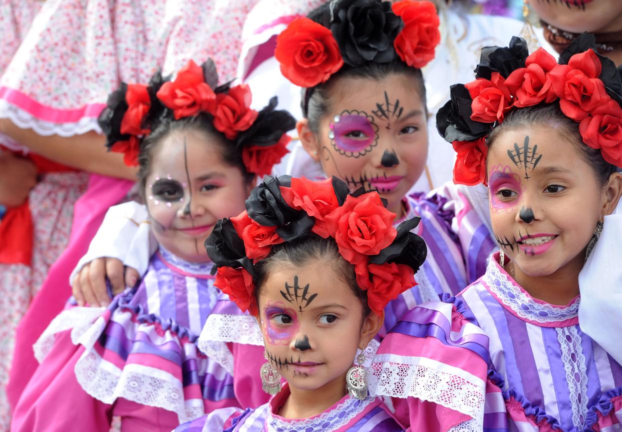 Children dress the Día de los Muertos celebration in 2019 at Conejo Mountain Funeral Home, Memorial Park & Crematory in Camarillo.