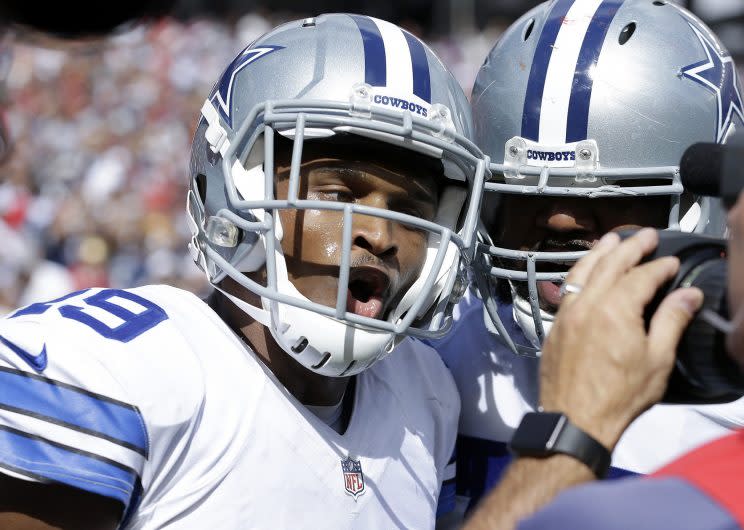 Cowboys receiver Brice Butler was called for a rare and costly penalty on Sunday. (AP)