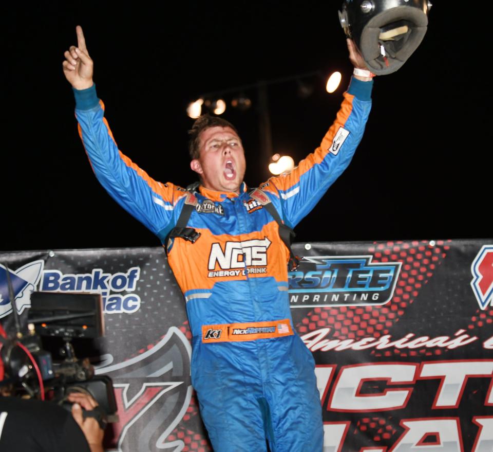 Mooresville, N.C., driver, Nick Hoffman won three of the four modified races during Illinois Speedweek.