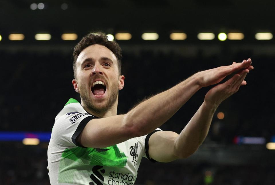 Diogo Jota has stepped up in Mo Salah's absence (REUTERS)