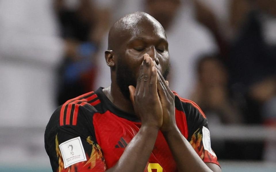 Romelu Lukaku looking downcast - Croatia vs Belgium, World Cup 2022 live: Lukaku misses hat-trick of chances - Richard Sellers/Getty