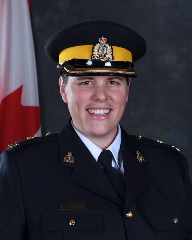 Kelowna RCMP Supt. Kara Triance says she is seeking balance between public order and protesters' right to peaceful assembly. (RCMP - image credit)