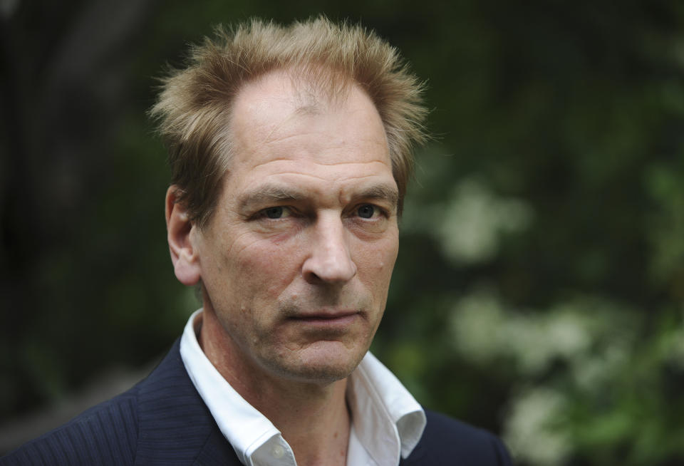 FILE - Actor Julian Sands attends the "Forbidden Fruit," readings from banned works of literature, Sunday, May 5, 2013, in Beverly Hills, Calif. Hikers have found human remains in a Southern California mountain area where Sands disappeared in January 2023. (Photo by Richard Shotwell/Invision/AP, File)