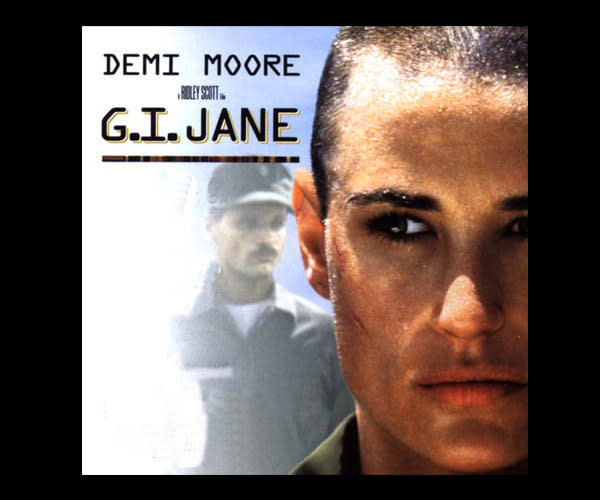 Demi Moore sported a bald look in for G.I Jane.