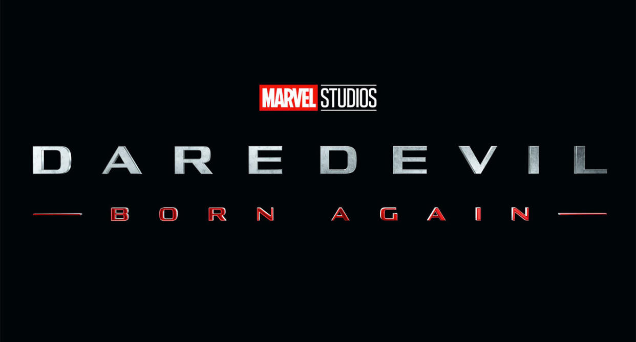 The title treatment for Daredevil: Born Again (Marvel Studios)