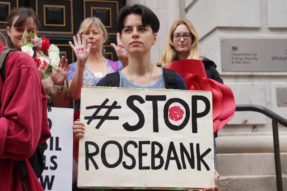Rosebank has faced strong opposition from environmental campaigners (PA Wire)
