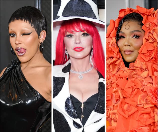 Doja Cat, Shania Twain and Lizzo on the 2023 Grammys red carpet on Sunday night.