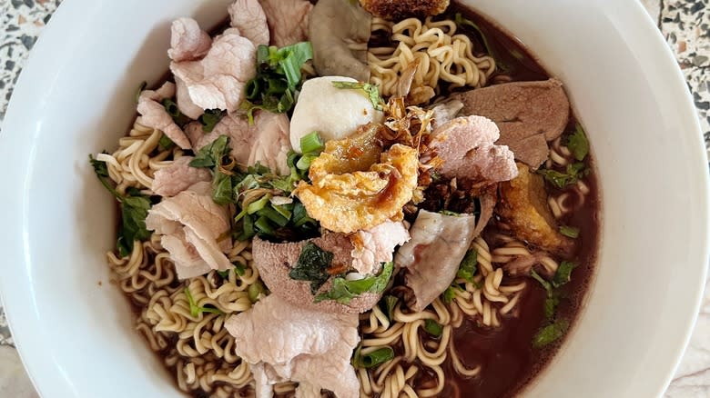 Thai beef noodle soup